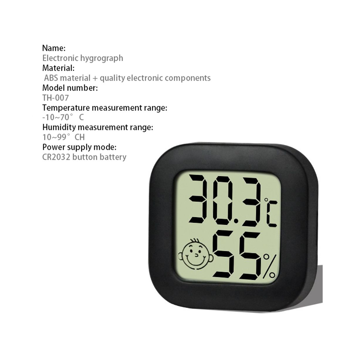 Temperature and Humidity Meter Indoor Office Electronic  Digital Measurement Temperature Four-Color