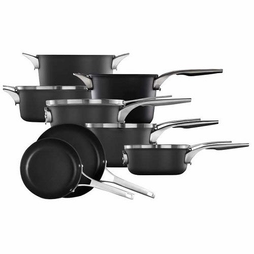 Premier 12-piece Hard Anodized Space Saving Cookware