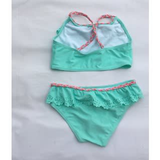 Girls Plain Pattern Bikini Swimwear