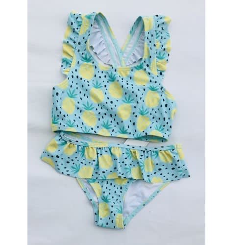 Girls Pineapple Print Bikini Swimwear