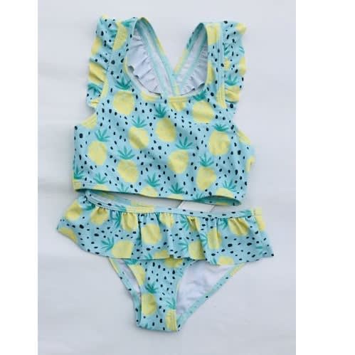 Girls Pineapple Print Bikini Swimwear