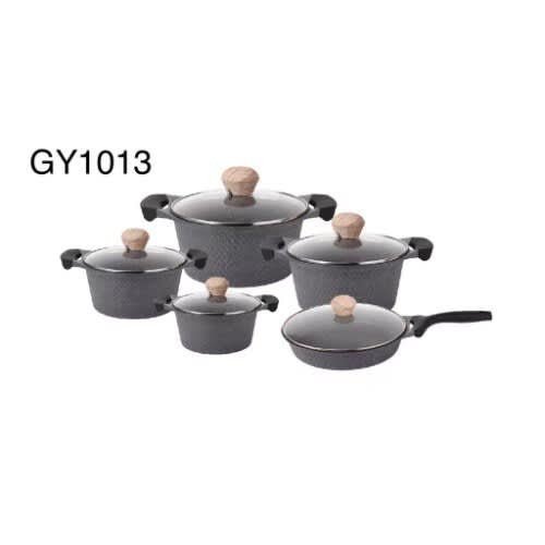 Non Stick Granite Pot Set -10pcs