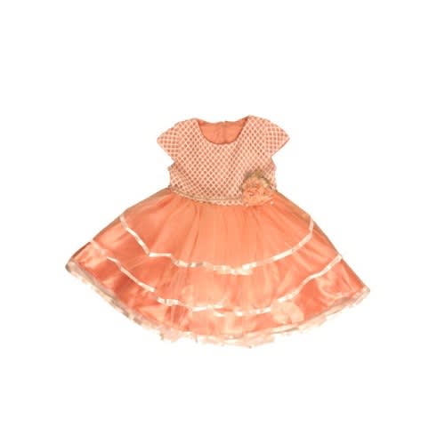Three Step Pink Gown For Girls