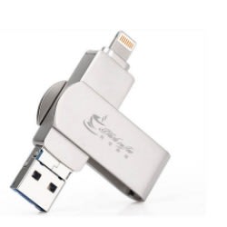 Generic Iphone Computer Dual Purpose U-disk 32gb High Speed Flash Drive For Iphone-silver