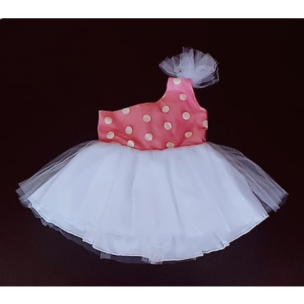Girl's Poker Dot Dress - Pink