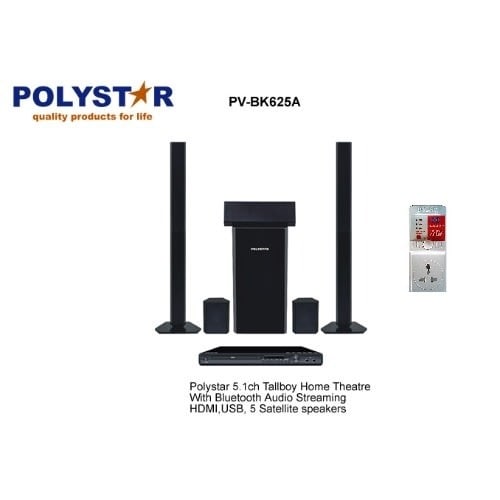 5.1ch Multimedia Speaker Pv-bk625a + Free Surge