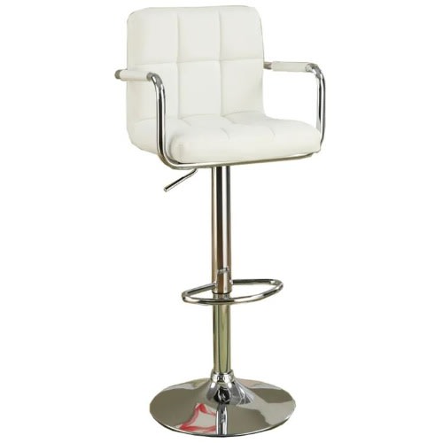 Adjustable Height Bar Stool 01 - Set Of 2 - White