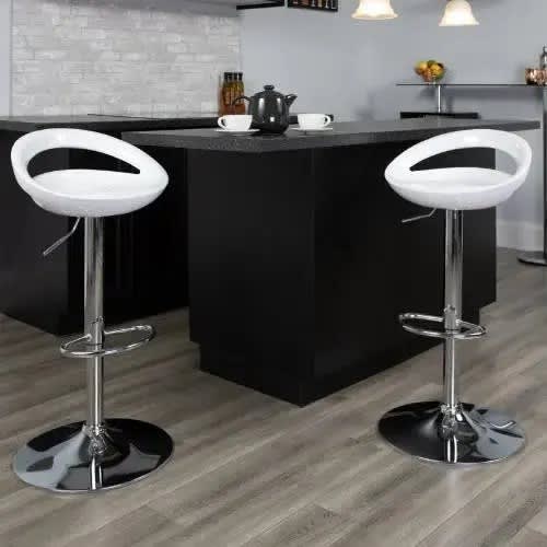 Set Of 2 White Pp Stool