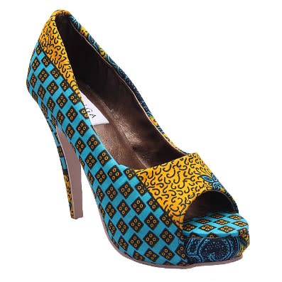 Ankara Print Heel Shoe