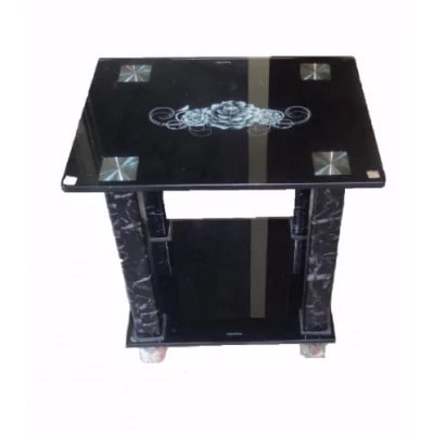 Tempered Glass Side Stool Table