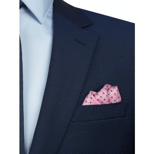 Silk Geometric Pocket Squares - Pink