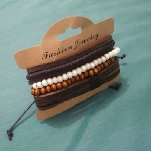 Fashion Unisex Leather Bracelets  - Set Of 4