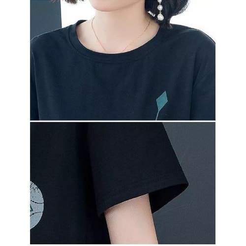 Ladies Print Top- Black