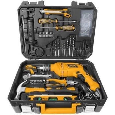 Ingco 101pcs Tools Set With 13mm Drilling Machine