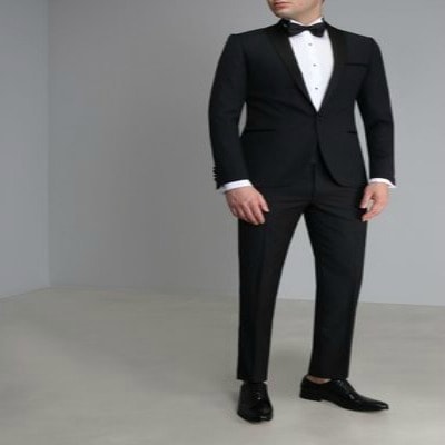 Smart Men's fitted suit/shoe-Black