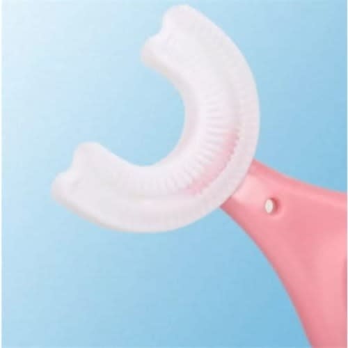 U Shaped Training Toothbrush For Kids - 2 Pieces - Pink & Blue