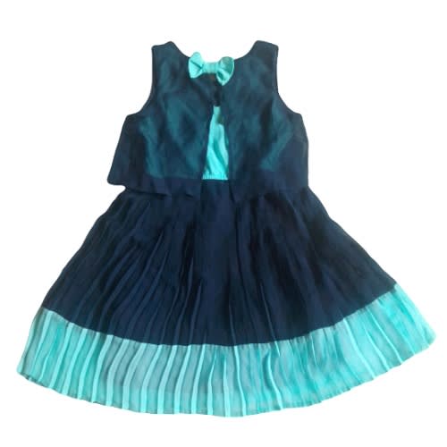 Sleeveless Chiffon Popover Pleated Dress