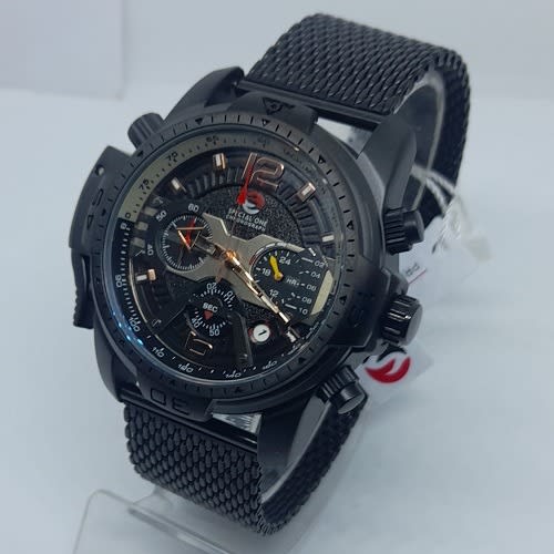 Time Leader Stainless Steel Chronograph Watch - All Black