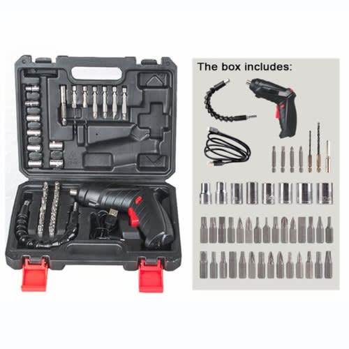 Tuoye 47pieces Rechargeable Cordless Screwdriver Set