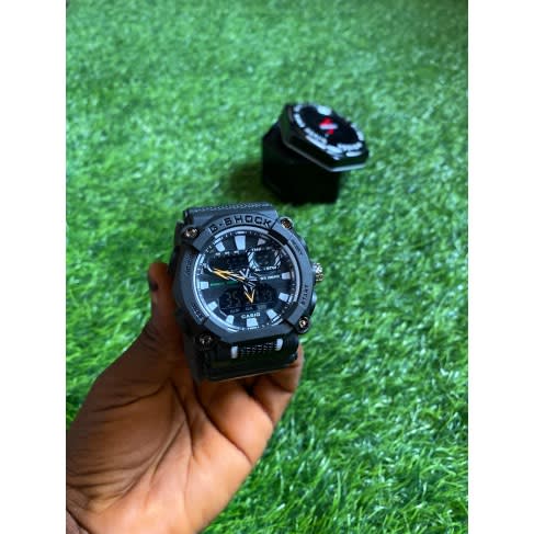 Rubber Strap Double Timer Sport Wrist Watches