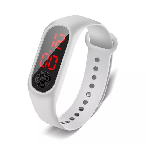 Silicone Unisex Led Watch - White