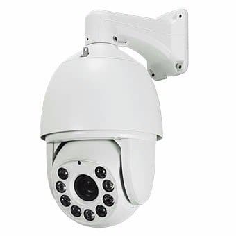 High Speed Dome 18X PTZ Analog Zoom Camera - 9 IR Led Array