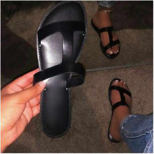 Women's H Slippers - Black