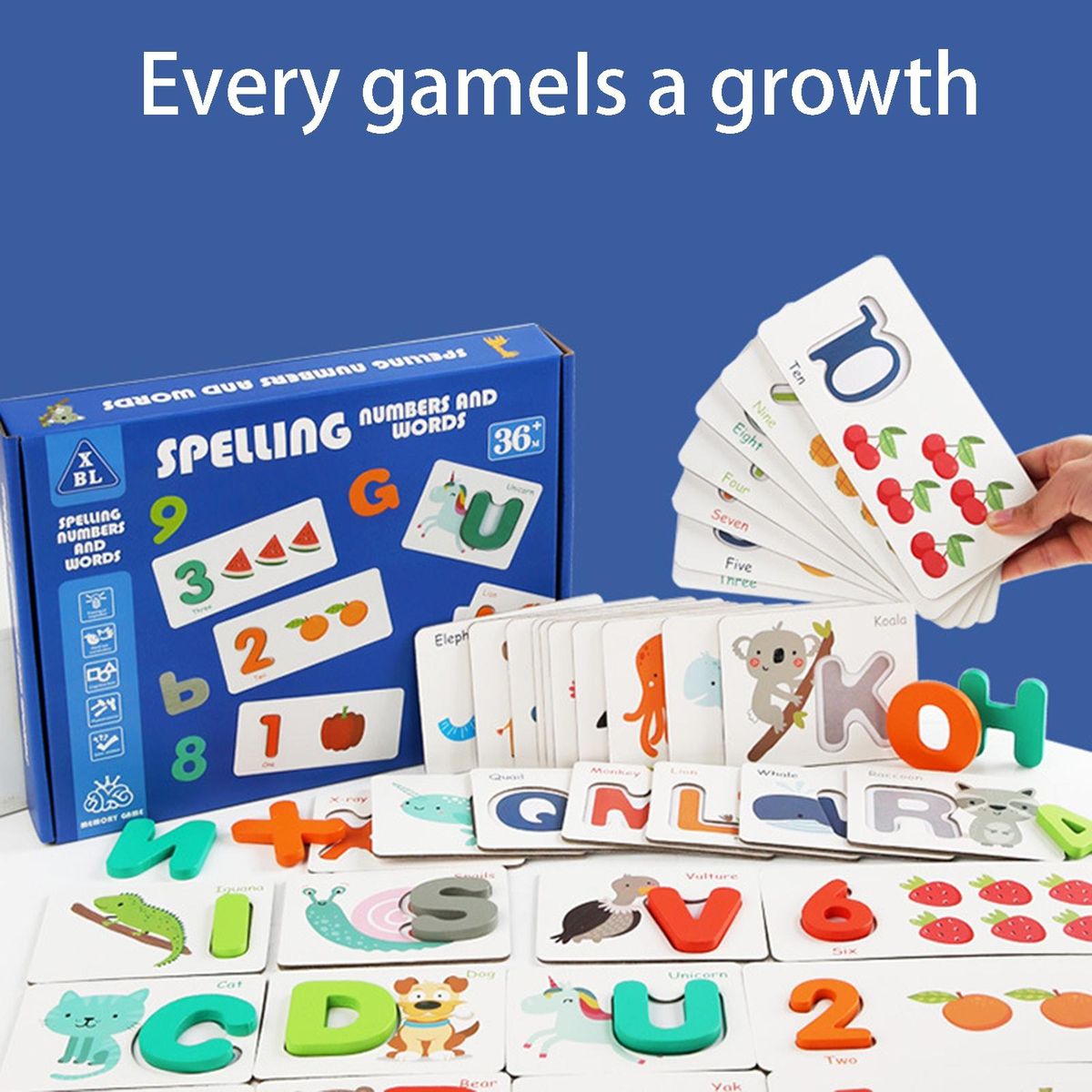 1 Set Puzzle Toys Spelling Number Words Puzzle Toys