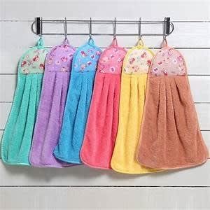 Soft Absorbent Microfiber Hanging Napkin - 6 Pcs