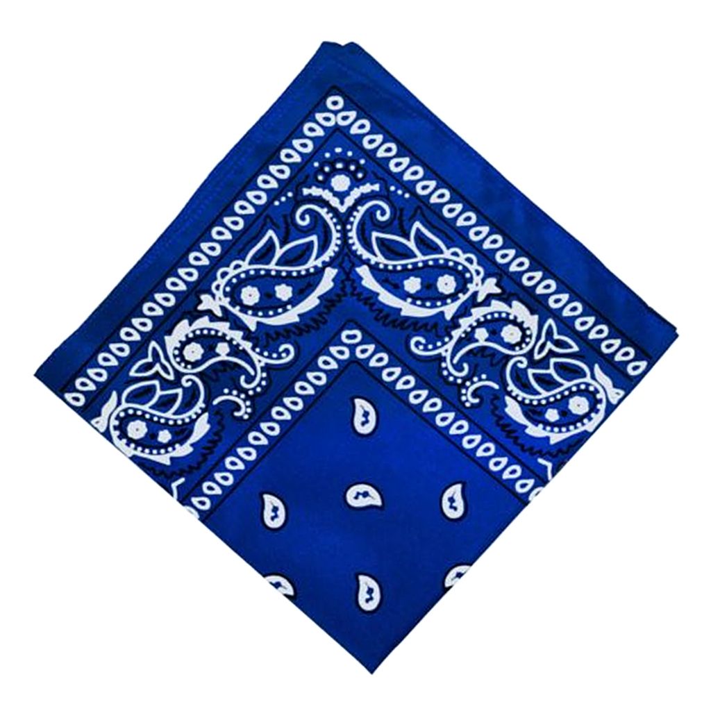 Paisley Bandana Cowboy Head Scarf Head  Blue