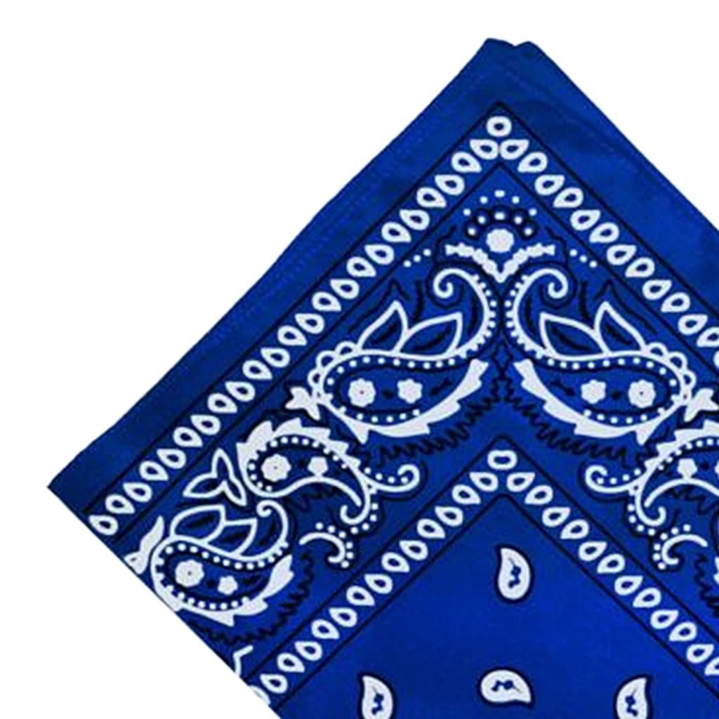 Paisley Bandana Cowboy Head Scarf Head  Blue