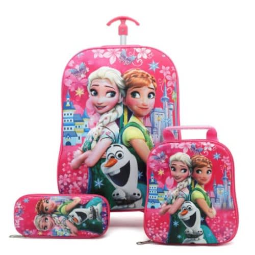 3 In 1 Pink Frozen Trolley Bag