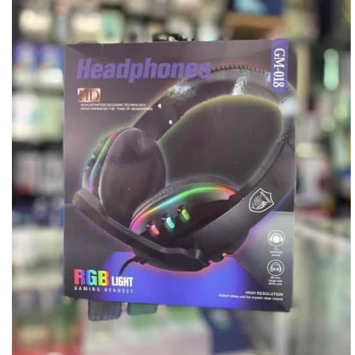 Gaming Headset Headphone Gm-018 Wit Rgb Light