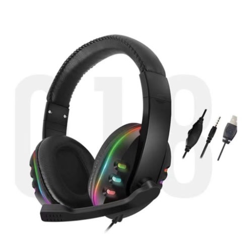 Gaming Headset Headphone Gm-018 Wit Rgb Light