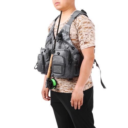 Fishing Vest Pack Multi Pocket Breathable Mesh Jacket Coat