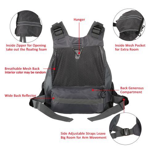 Fishing Vest Pack Multi Pocket Breathable Mesh Jacket Coat