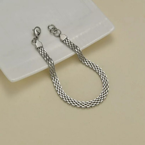 Net Chain Bracelet - Silver