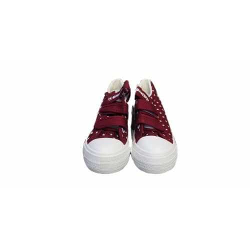 Ladies Sneakers Dotted Stars - Red & White