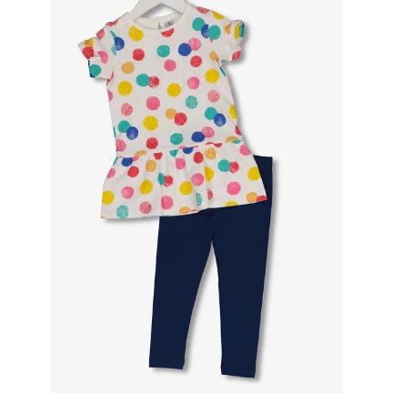 Multicoloured Spotty Top & Leggings Set