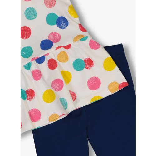 Multicoloured Spotty Top & Leggings Set