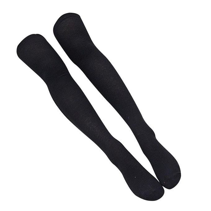 2x Women  Extra Long Plain Thigh High Socks Soft Stocking Spring Socks
