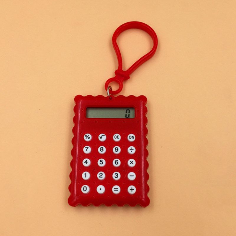 Pocket Student Mini Electronic Calculator Biscuit-Black