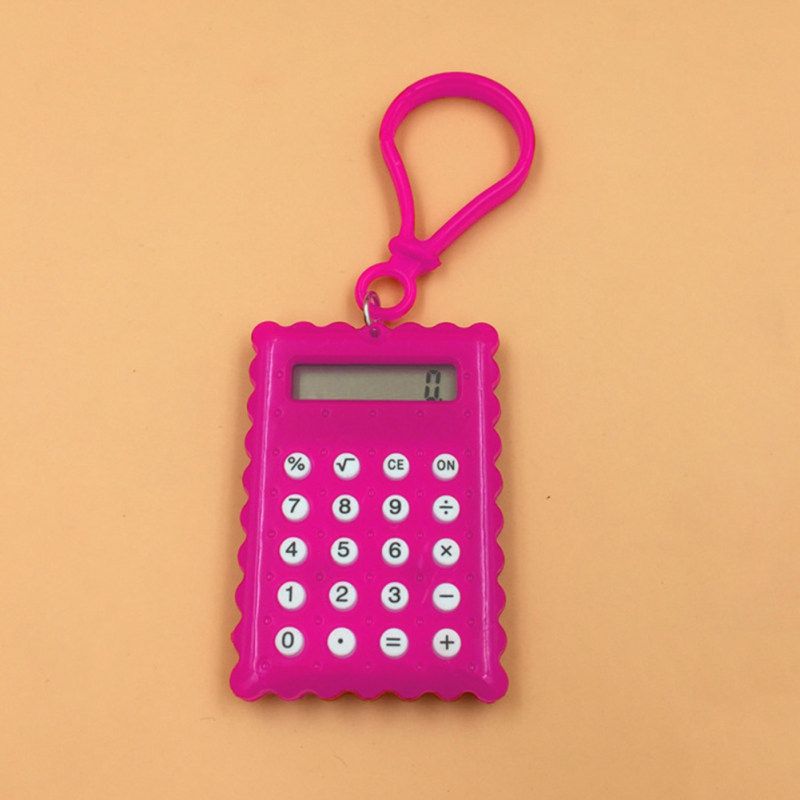 Pocket Student Mini Electronic Calculator Biscuit-Black