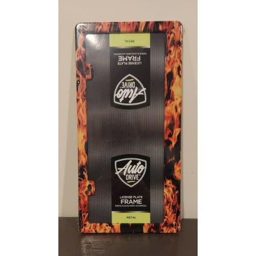 Auto Drive License Plate Frame - Fire Flame - 13.25X6"