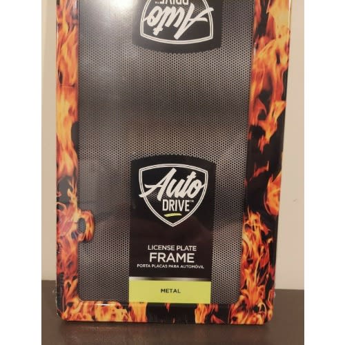 Auto Drive License Plate Frame - Fire Flame - 13.25X6"
