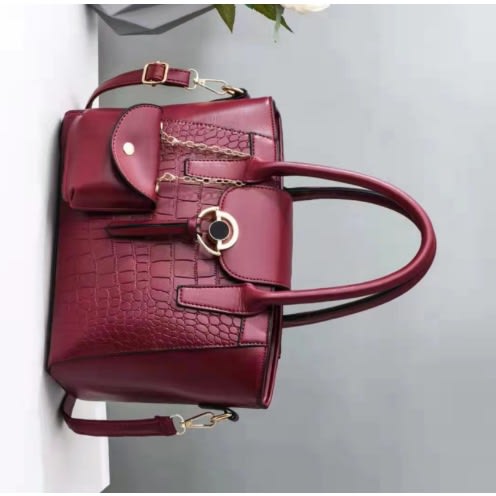 Women Handbag With Purse - Red