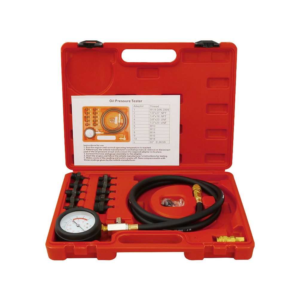 13pcs Engine Oil Pressure Test Kit Auto Repairing Cylinder