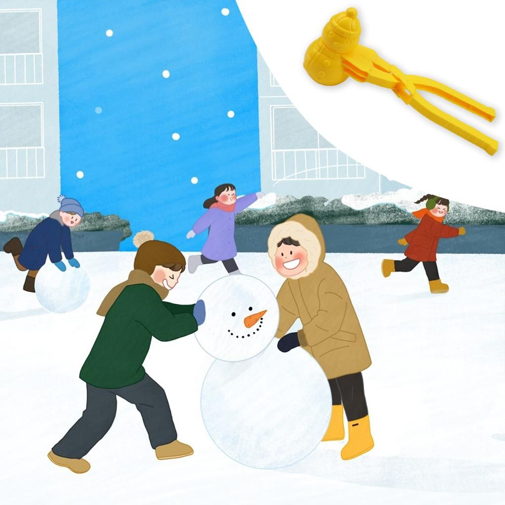 Snowman Shape Sand Ball Clamp    Yellow