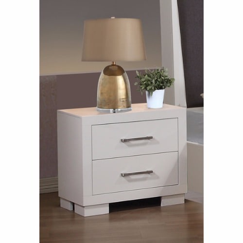 Jessica White Wood & Veneer Nightstand