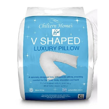 Orthopedic V-shaped Pillow - White